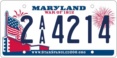 MD license plate 2AA4214