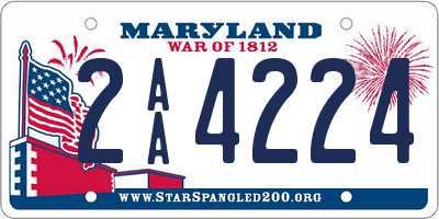 MD license plate 2AA4224