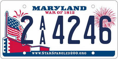 MD license plate 2AA4246