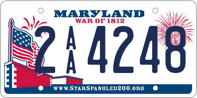 MD license plate 2AA4248