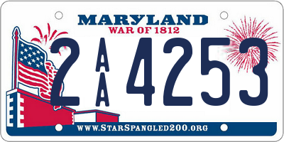 MD license plate 2AA4253