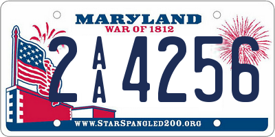 MD license plate 2AA4256