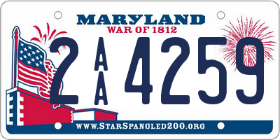 MD license plate 2AA4259