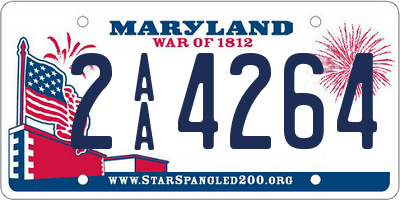 MD license plate 2AA4264