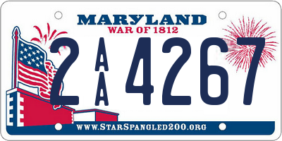 MD license plate 2AA4267