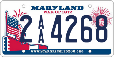 MD license plate 2AA4268