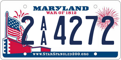 MD license plate 2AA4272