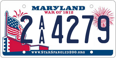 MD license plate 2AA4279