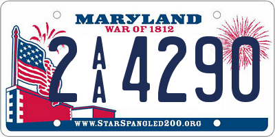 MD license plate 2AA4290