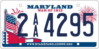 MD license plate 2AA4295