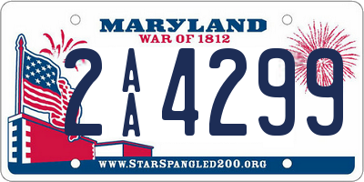 MD license plate 2AA4299