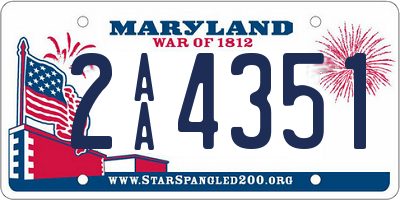MD license plate 2AA4351