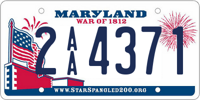 MD license plate 2AA4371