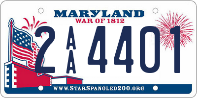 MD license plate 2AA4401