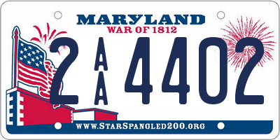 MD license plate 2AA4402