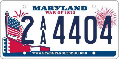 MD license plate 2AA4404