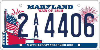 MD license plate 2AA4406