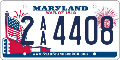 MD license plate 2AA4408