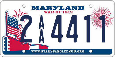 MD license plate 2AA4411