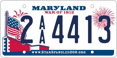 MD license plate 2AA4413