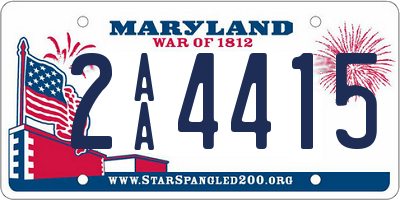 MD license plate 2AA4415