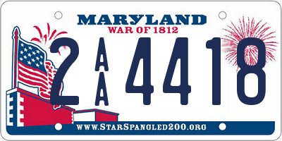 MD license plate 2AA4418