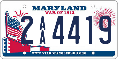 MD license plate 2AA4419