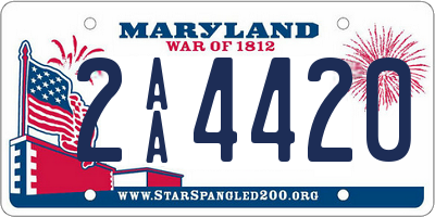 MD license plate 2AA4420