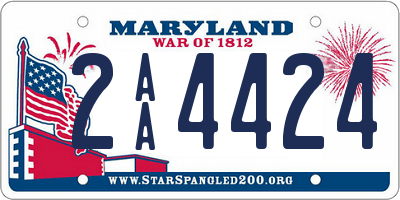 MD license plate 2AA4424