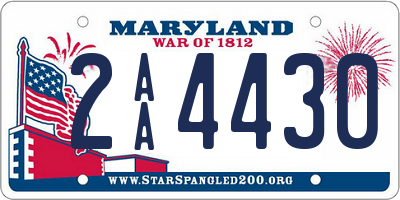 MD license plate 2AA4430