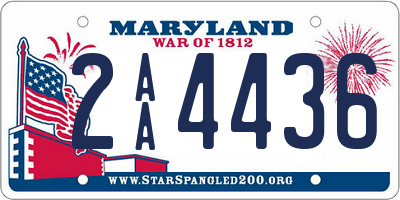 MD license plate 2AA4436