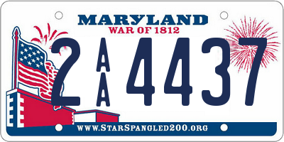 MD license plate 2AA4437