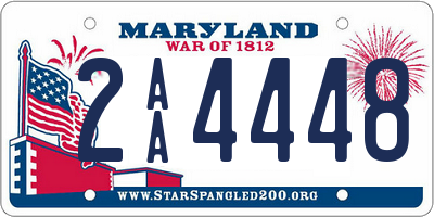 MD license plate 2AA4448