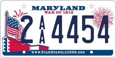 MD license plate 2AA4454