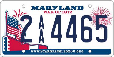 MD license plate 2AA4465