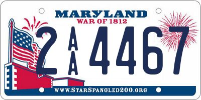 MD license plate 2AA4467