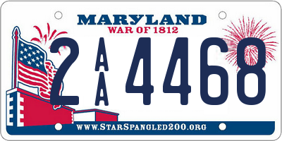 MD license plate 2AA4468