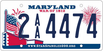 MD license plate 2AA4474