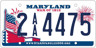 MD license plate 2AA4475