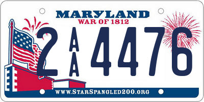 MD license plate 2AA4476