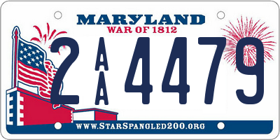 MD license plate 2AA4479