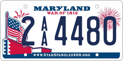 MD license plate 2AA4480