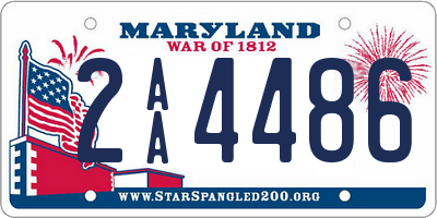 MD license plate 2AA4486