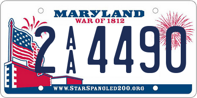 MD license plate 2AA4490