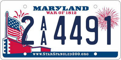 MD license plate 2AA4491