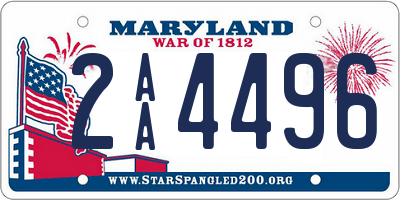 MD license plate 2AA4496