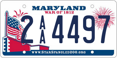 MD license plate 2AA4497