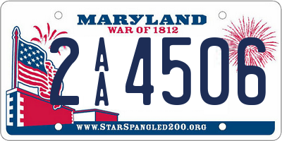 MD license plate 2AA4506