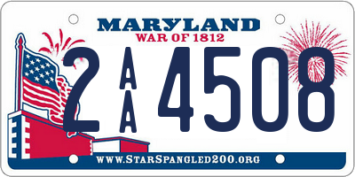 MD license plate 2AA4508