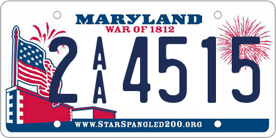 MD license plate 2AA4515